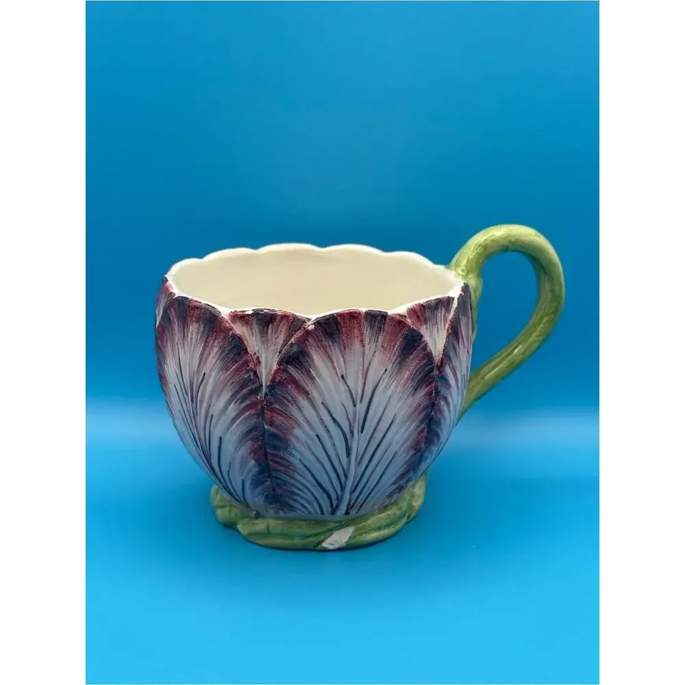 Vintage Mottahedeh Musee Des Arts Decoratifs Paris Flower Majolica Cup
